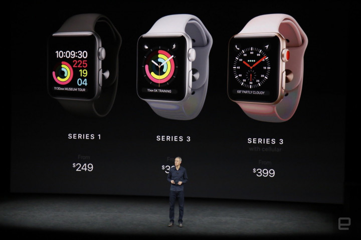 Три поколения Apple Watch